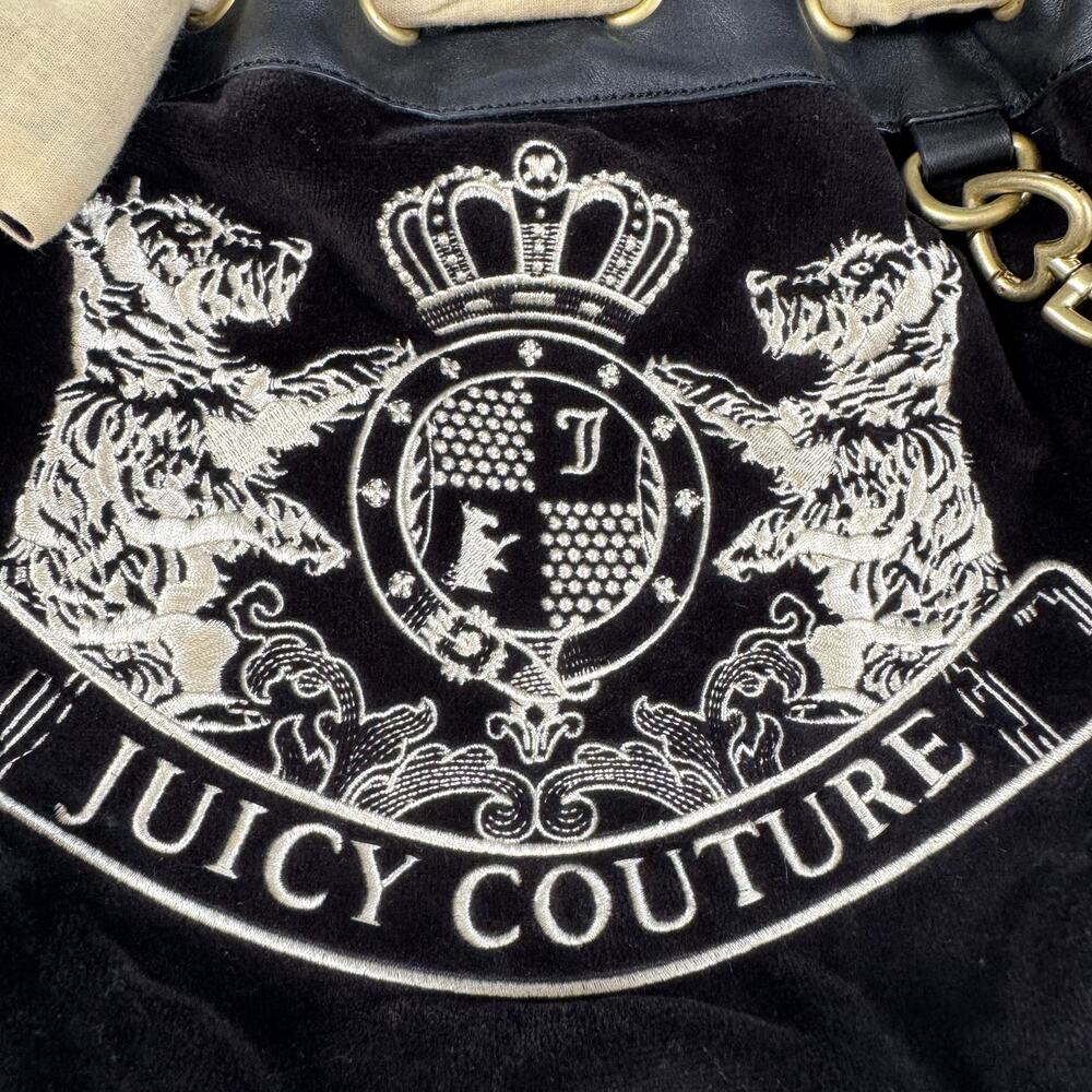 Vintage 2002 Juicy Couture Y2K RARE Velour Daydreamer Tote Bag Scottie Charm - Picture 2 of 16